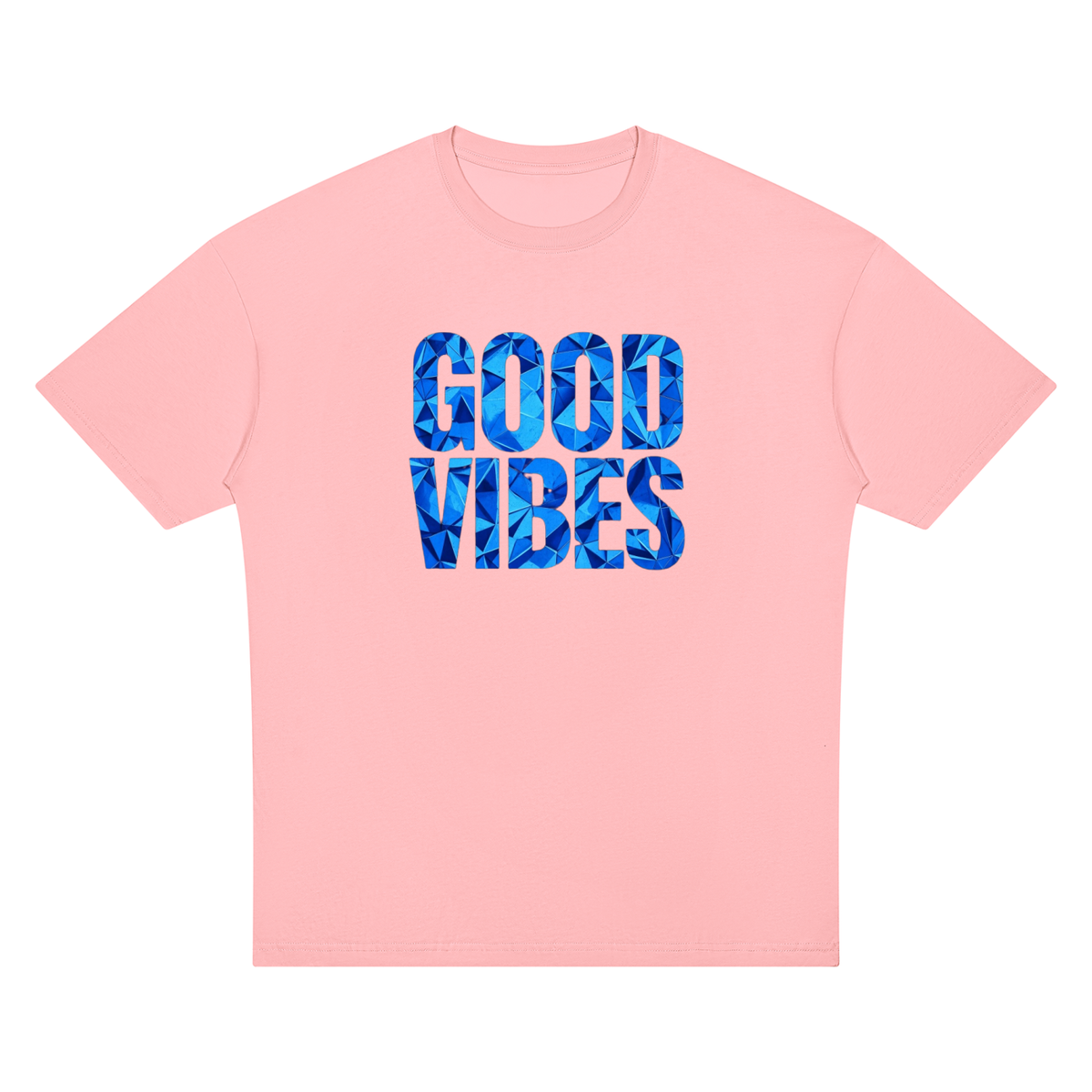 Good Vibes Blue Unisex Oversized Drop Shoulder T-Shirt
