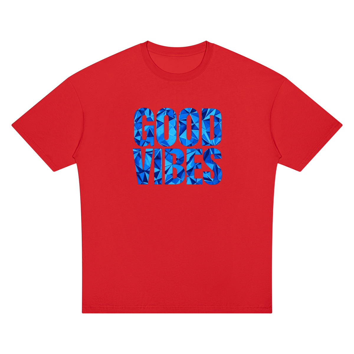 Good Vibes Blue Unisex Oversized Drop Shoulder T-Shirt