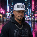 Rogue Embroidered Flat Bill Snapback Cap
