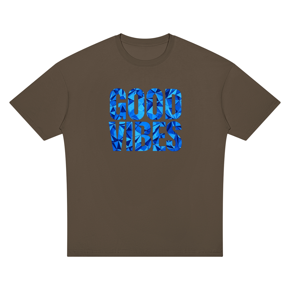 Good Vibes Blue Unisex Oversized Drop Shoulder T-Shirt