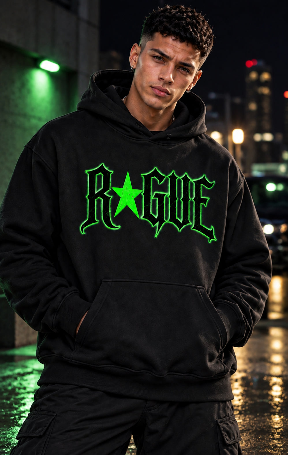 ROGUE Neon Green Essential Heavyweight Hoodie