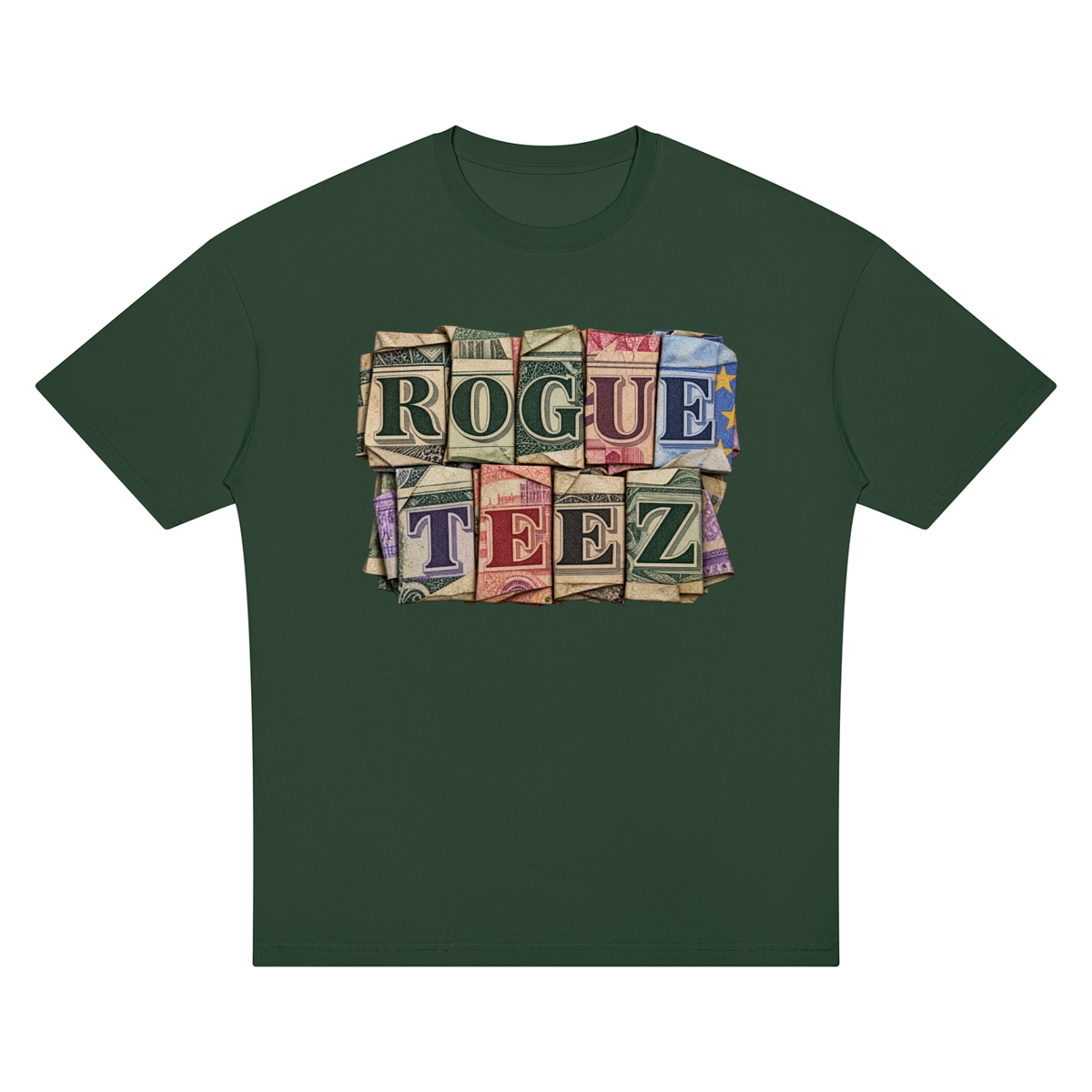 ROGUE TEEZ Money Unisex Oversized Drop Shoulder T-Shirt