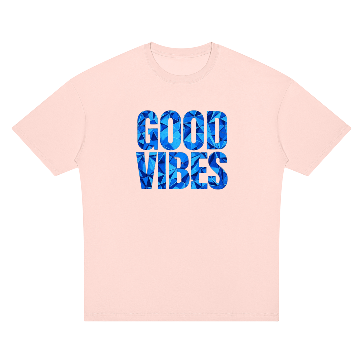 Good Vibes Blue Unisex Oversized Drop Shoulder T-Shirt