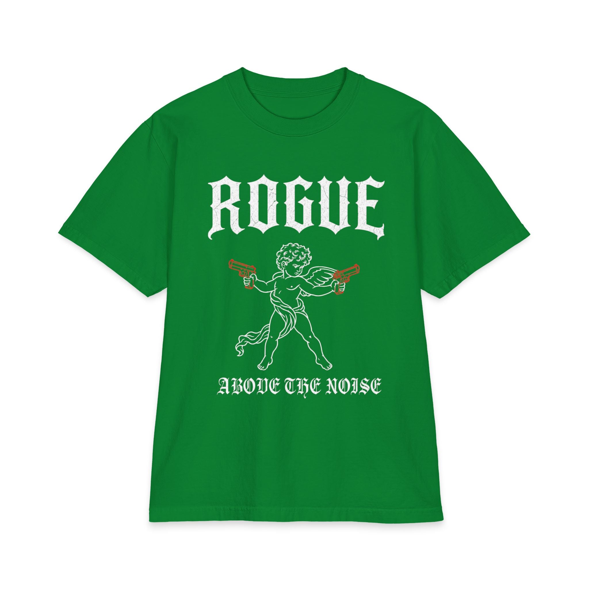 Rogue Cherub Graphic Tee — "Above The Noise" Vintage Rock Shirt
