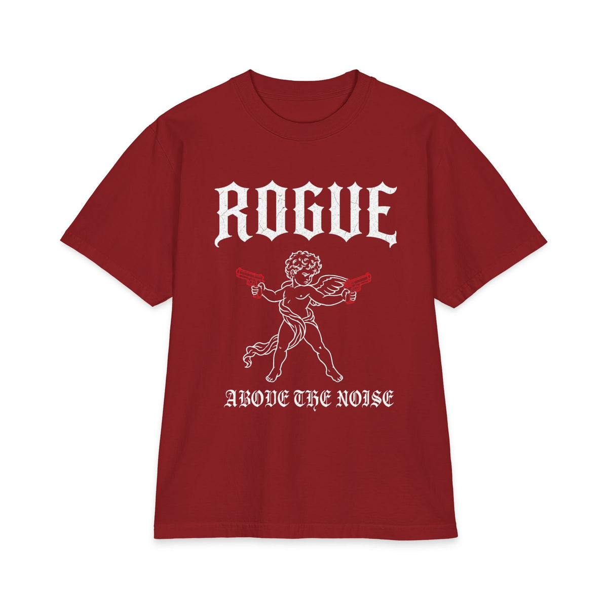 Rogue Cherub Graphic Tee — "Above The Noise" Vintage Rock Shirt