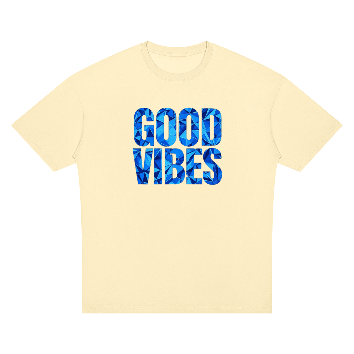 Good Vibes Blue Unisex Oversized Drop Shoulder T-Shirt