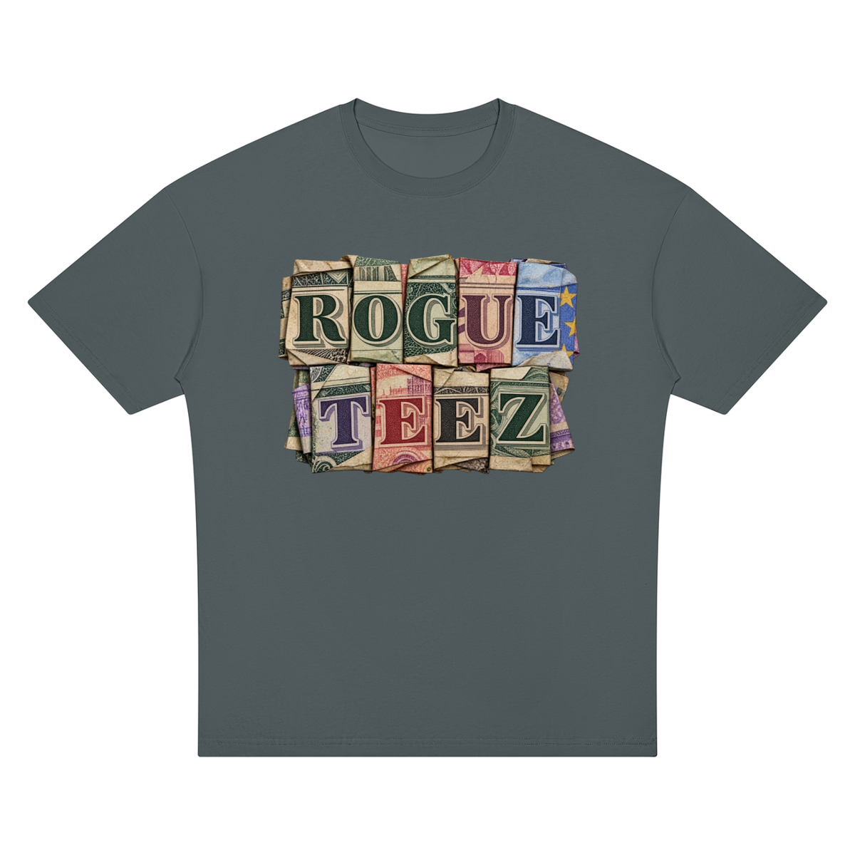 ROGUE TEEZ Money Unisex Oversized Drop Shoulder T-Shirt