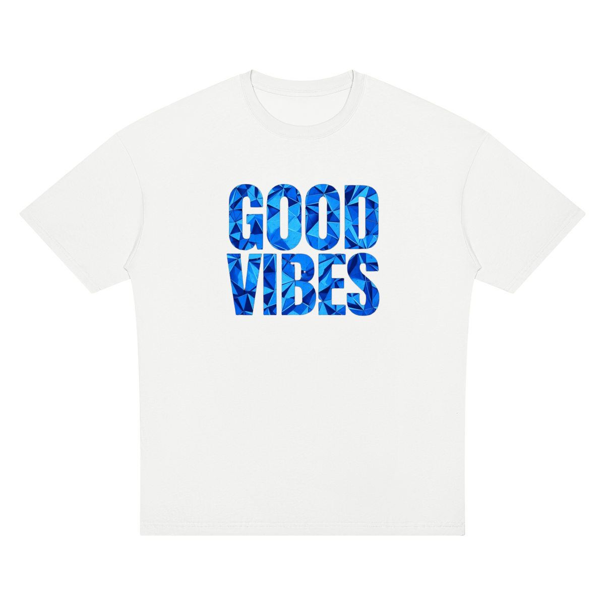 Good Vibes Blue Unisex Oversized Drop Shoulder T-Shirt