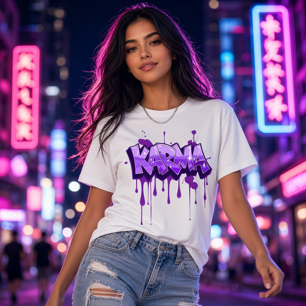 Karma Unisex Oversized Drop Shoulder T-Shirt
