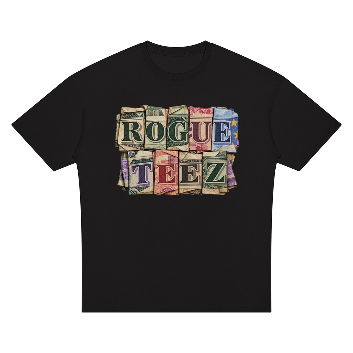 ROGUE TEEZ Money Unisex Oversized Drop Shoulder T-Shirt