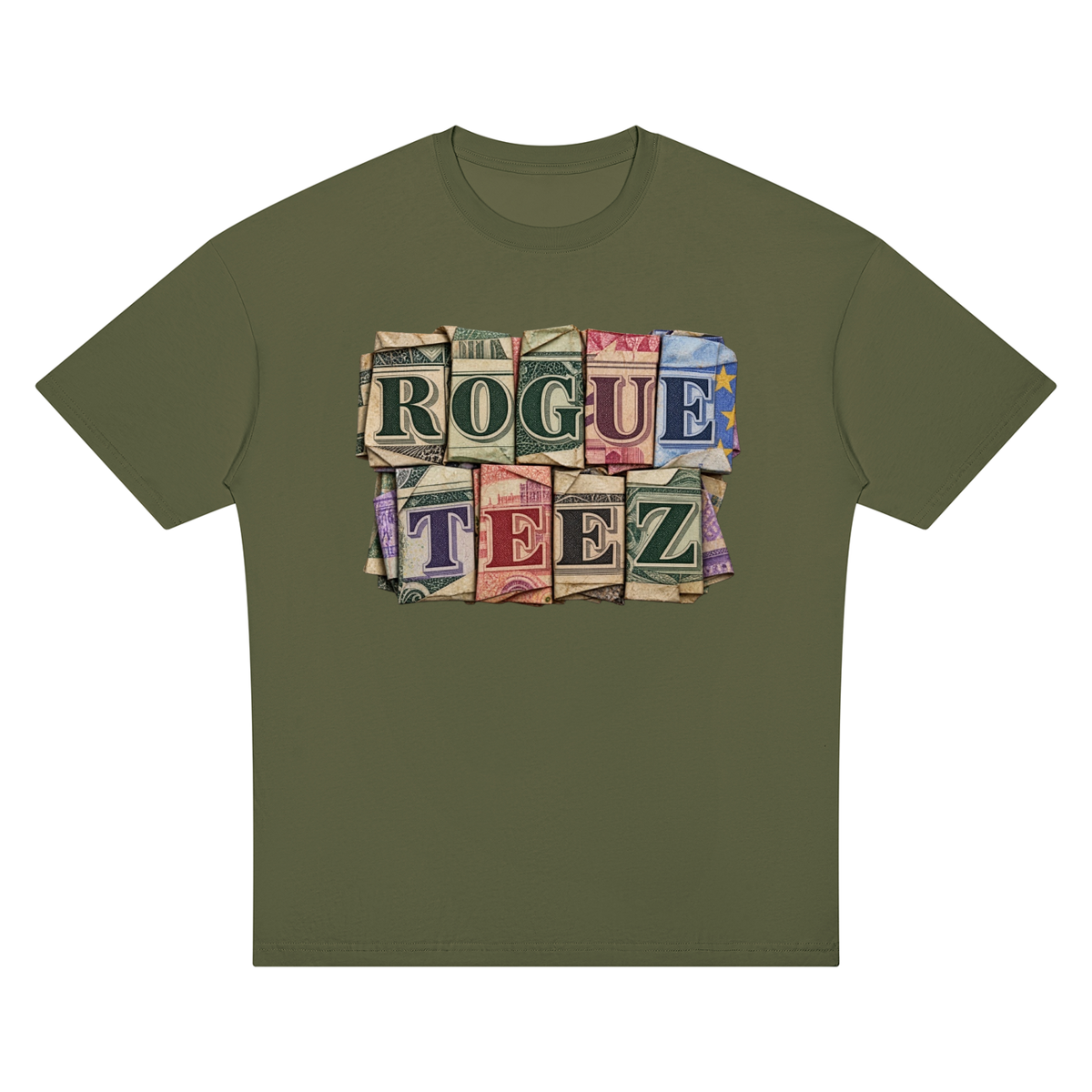 ROGUE TEEZ Money Unisex Oversized Drop Shoulder T-Shirt