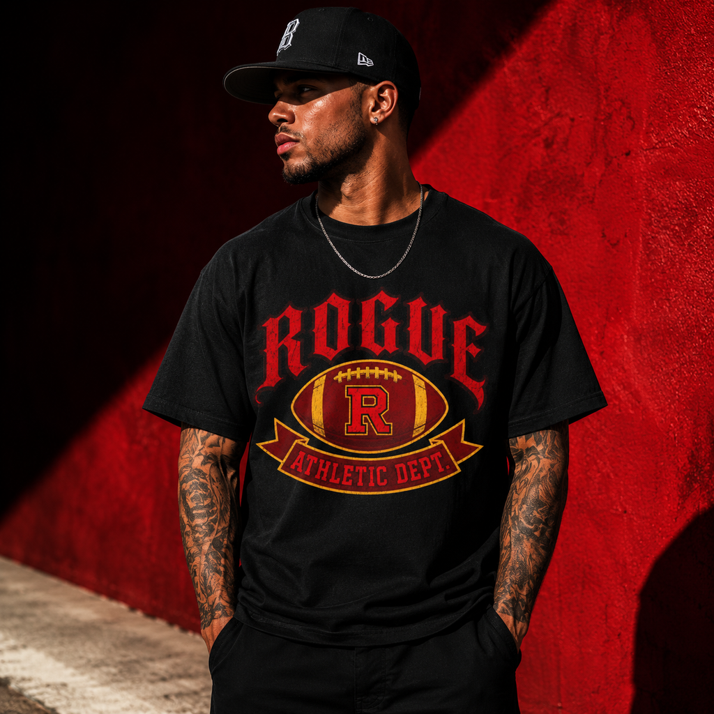 athletic,tee,tshirt,shirt,vintage,sports,football,collegiate,NFL,rogue,kansas,city,chiefs,casual,streetwear,unisex,graphic,retro,team