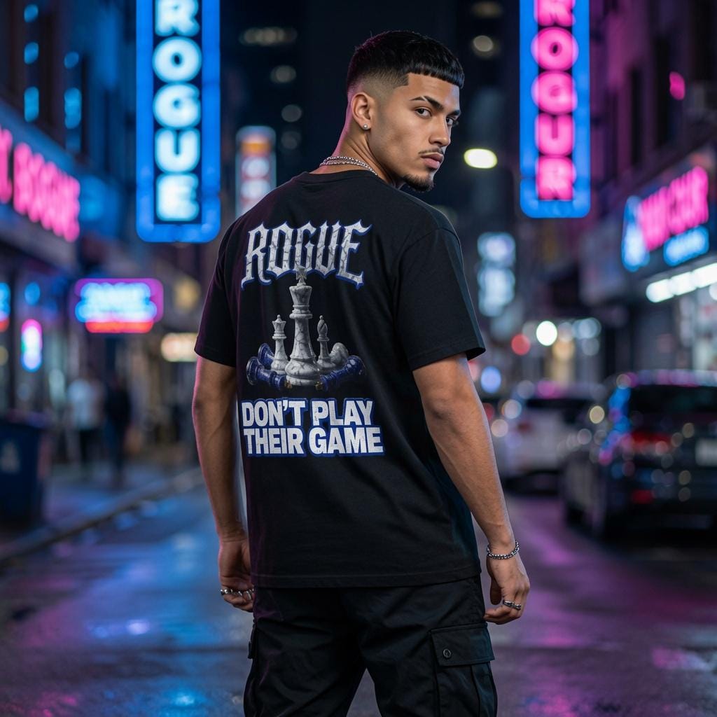 Don't Play Their Game Chess Shirt, Streetwear Graphic Tee, Gothic Chess Pieces T-Shirt, Oversize 100% Cotton Unisex Tee