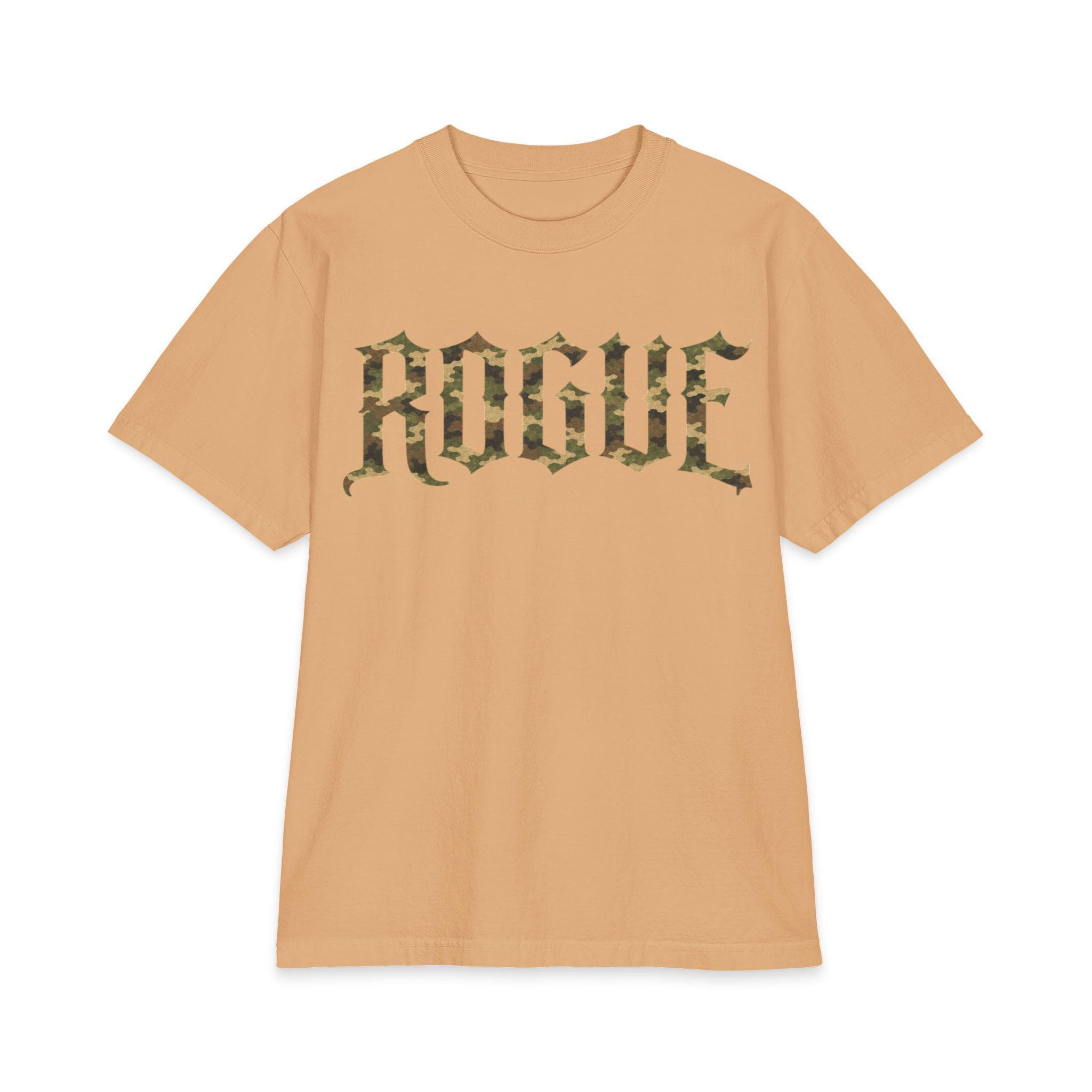 Camo Graphic T Shirt, Military Inspired Streetwear Tee, Gothic Typography Shirt, Heavyweight Cotton Unisex Apparel, Urban Fashion