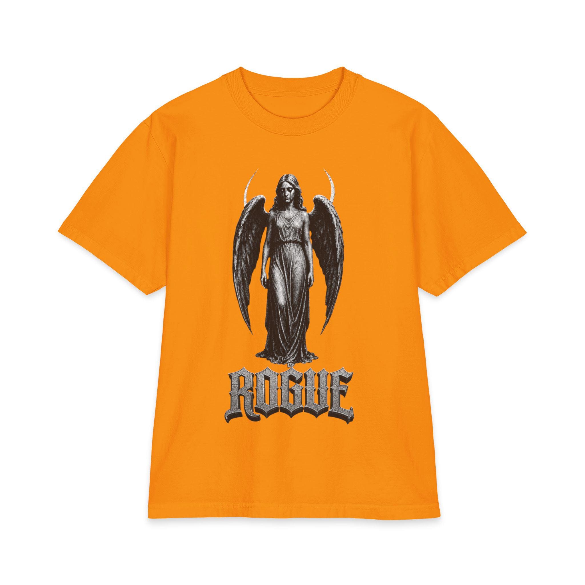Gothic Angel Shirt, Heavyweight Graphic Tee, Dark Streetwear, Original Angel Artwork, Black Cotton T Shirt, Alternative Fashion