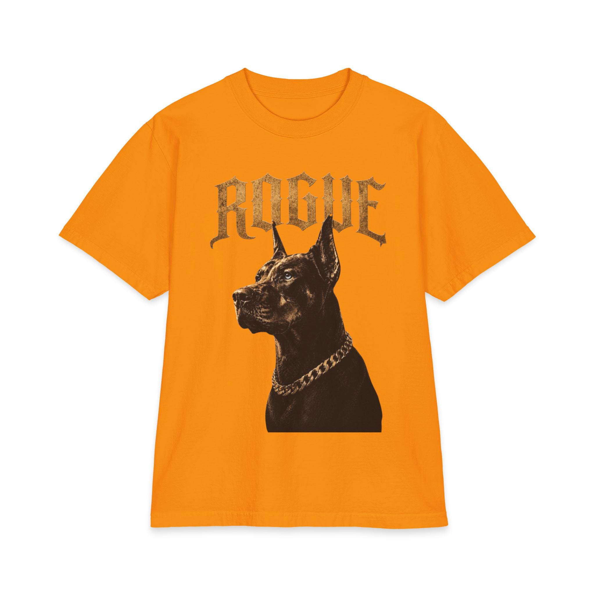 Doberman Shirt, Gothic Dog Graphic Tee, Heavyweight Streetwear Shirt, Dark Aesthetic Apparel, Premium Cotton Unisex Gift