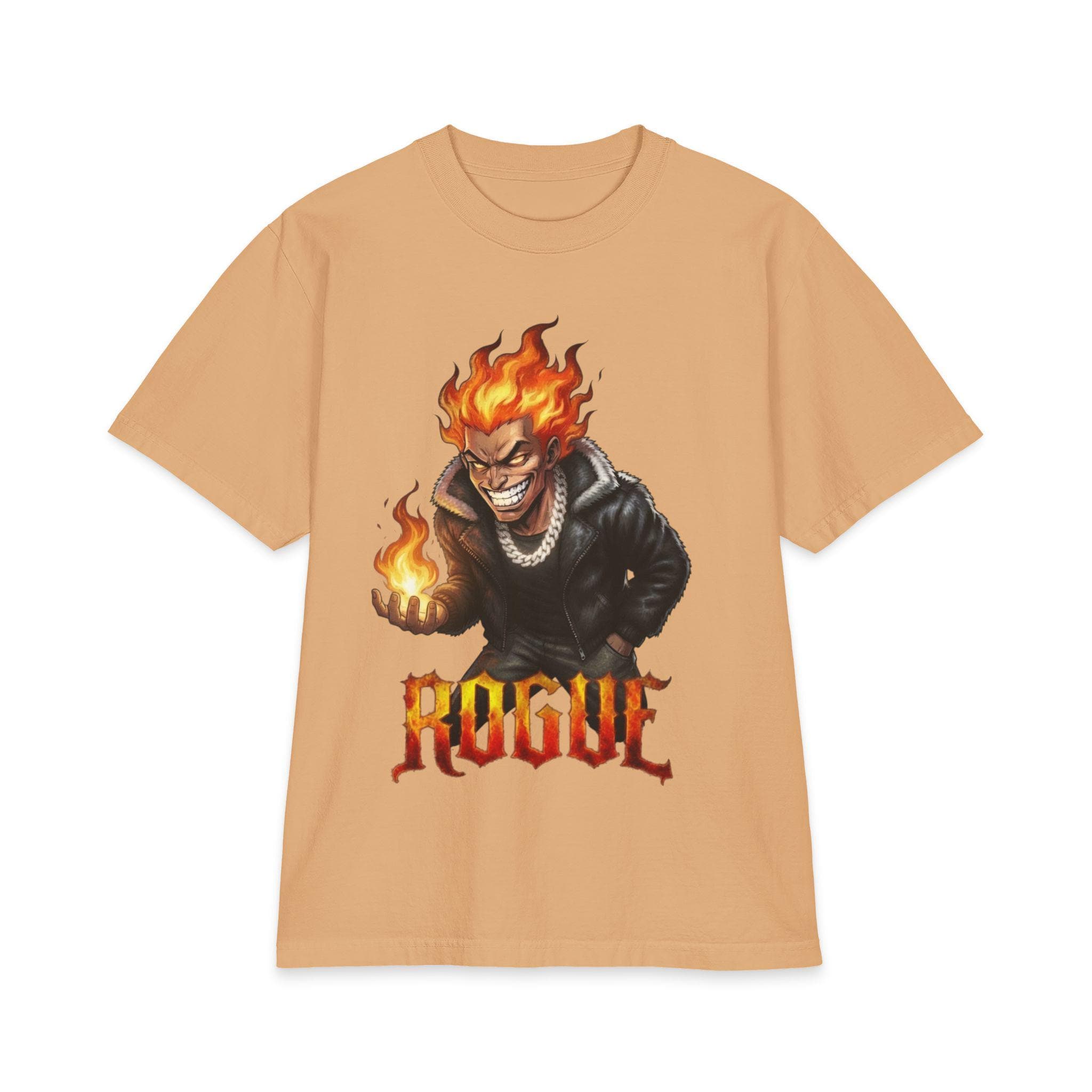 Fire Demon Shirt, Original Fuego Character Graphic Tee, Heavyweight Anime Inspired Streetwear Shirt