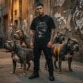 Pit Bull Graphic Tee, Heavyweight Oversized American Bully T Shirt, Hand Drawn Streetwear, Premium Cotton Dog Shirt