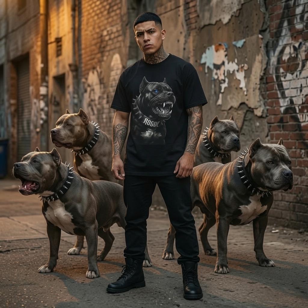 Pit Bull Graphic Tee, Heavyweight Oversized American Bully T Shirt, Hand Drawn Streetwear, Premium Cotton Dog Shirt