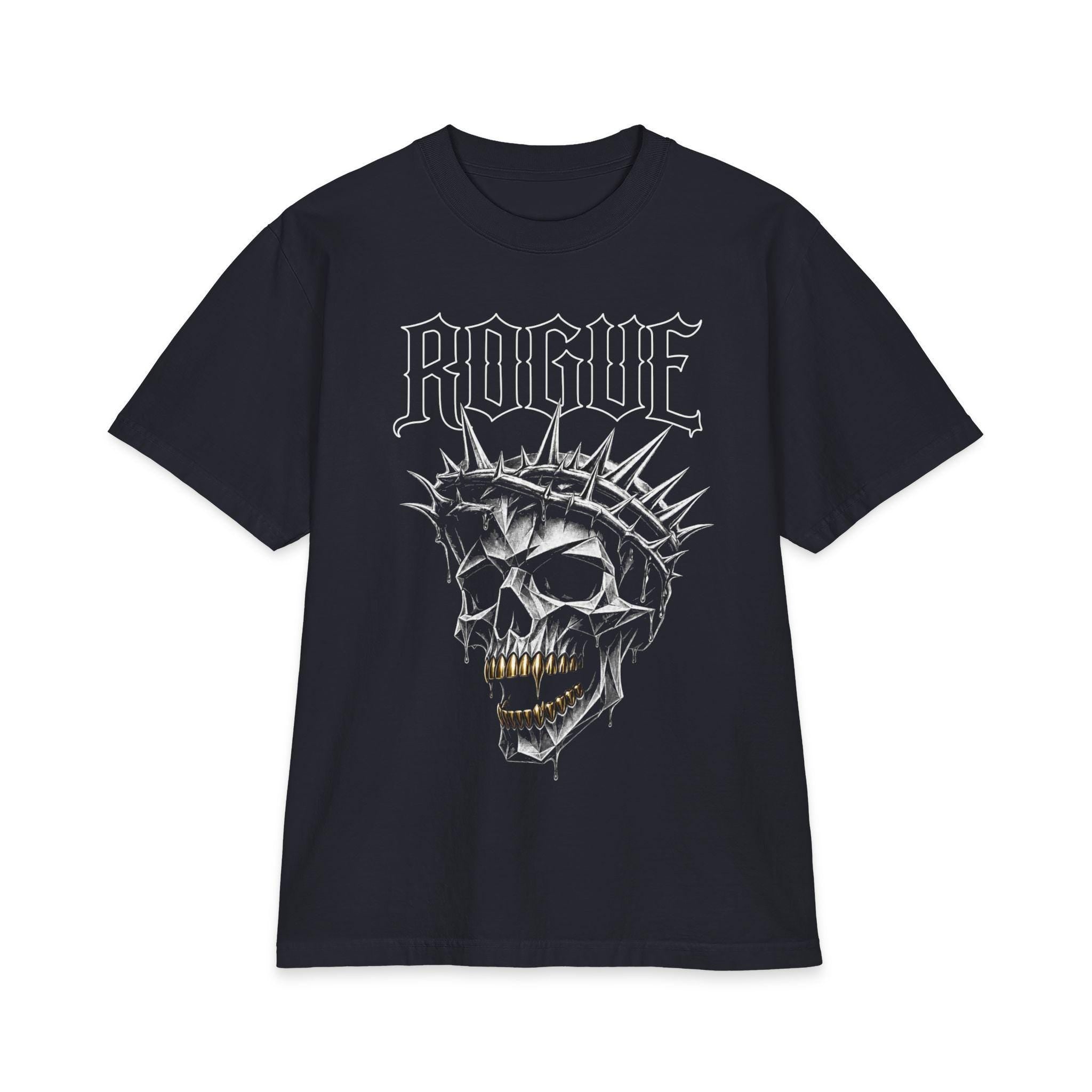 Gothic Skull Shirt, Heavyweight Cotton Graphic Tee, Dark Streetwear, Alternative Fashion, Original Artwork, Streetwear Tee