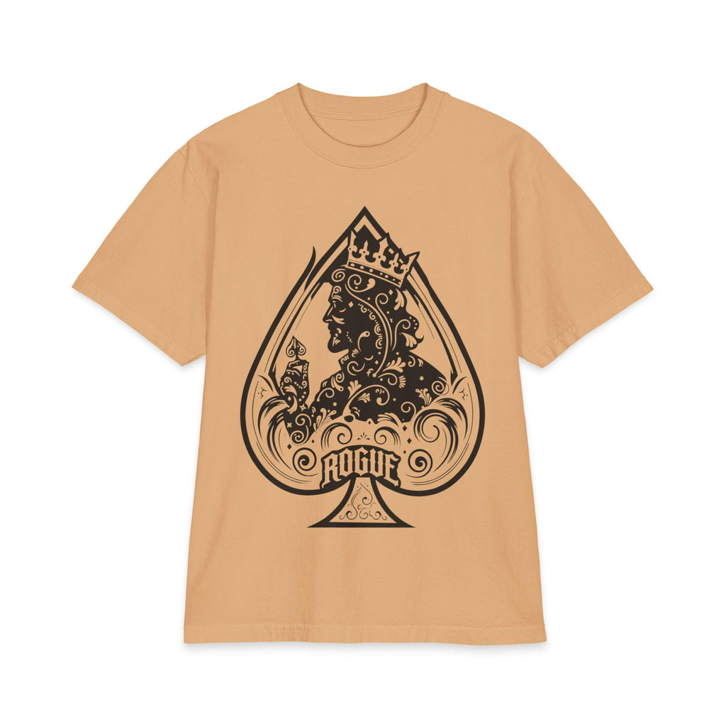 King of Spades Graphic Tee, Heavyweight Oversized T Shirt, Tattoo Style Streetwear, Premium Cotton Playing Card Shirt