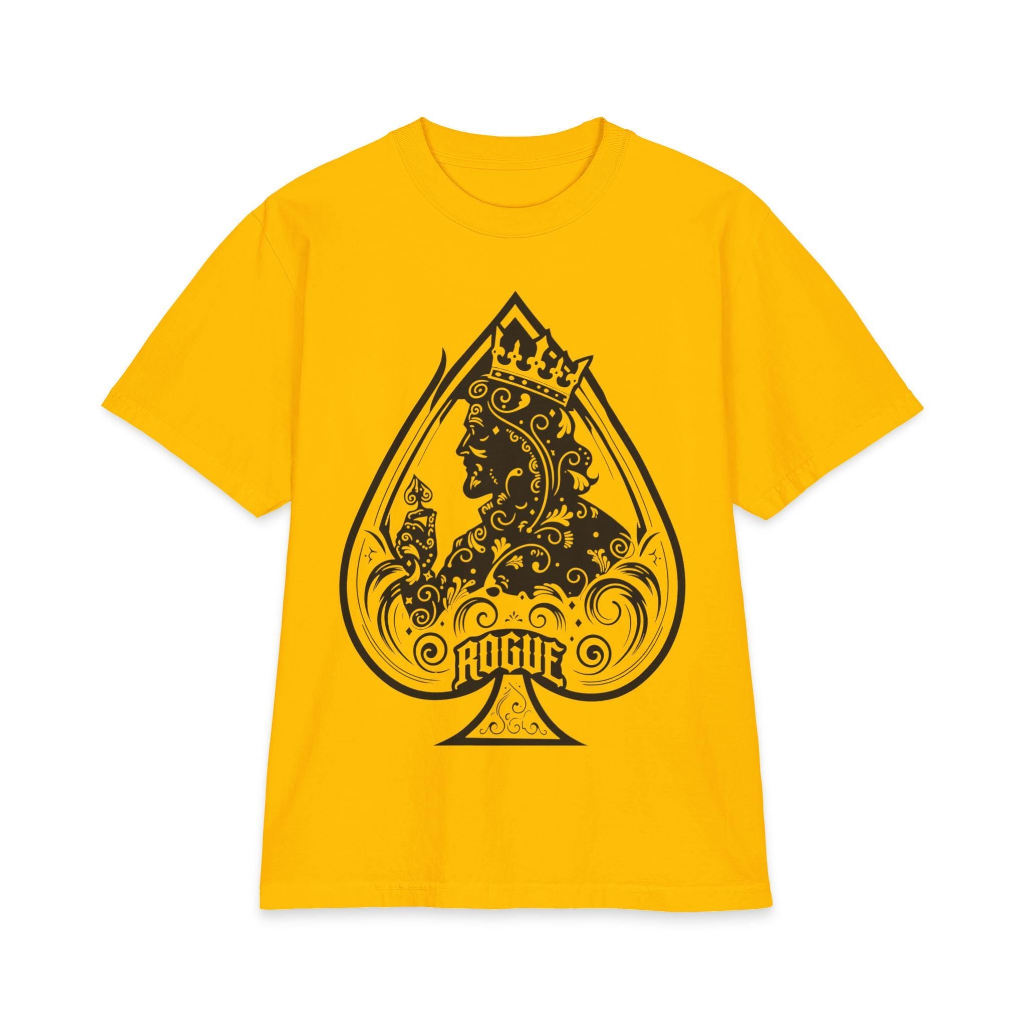 King of Spades Graphic Tee, Heavyweight Oversized T Shirt, Tattoo Style Streetwear, Premium Cotton Playing Card Shirt