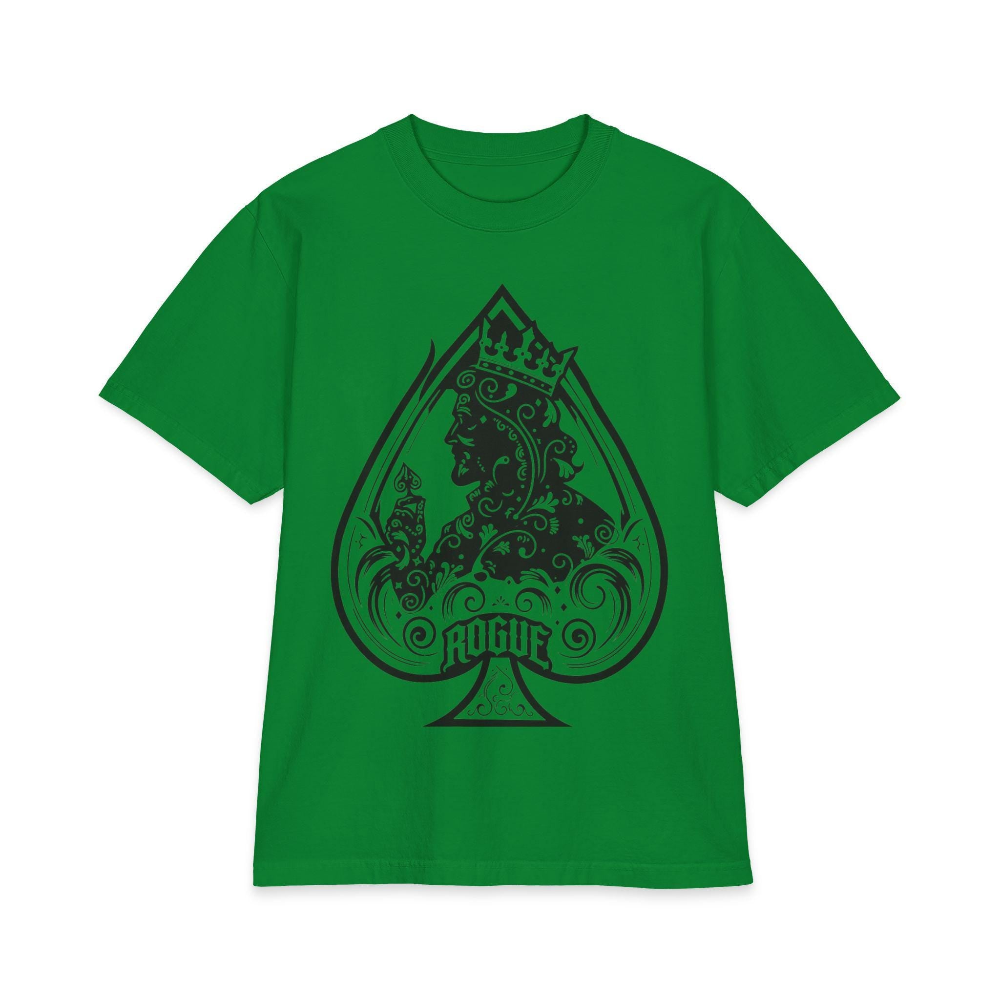 King of Spades Graphic Tee, Heavyweight Oversized T Shirt, Tattoo Style Streetwear, Premium Cotton Playing Card Shirt