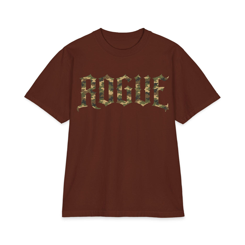 Camo Graphic T Shirt, Military Inspired Streetwear Tee, Gothic Typography Shirt, Heavyweight Cotton Unisex Apparel, Urban Fashion