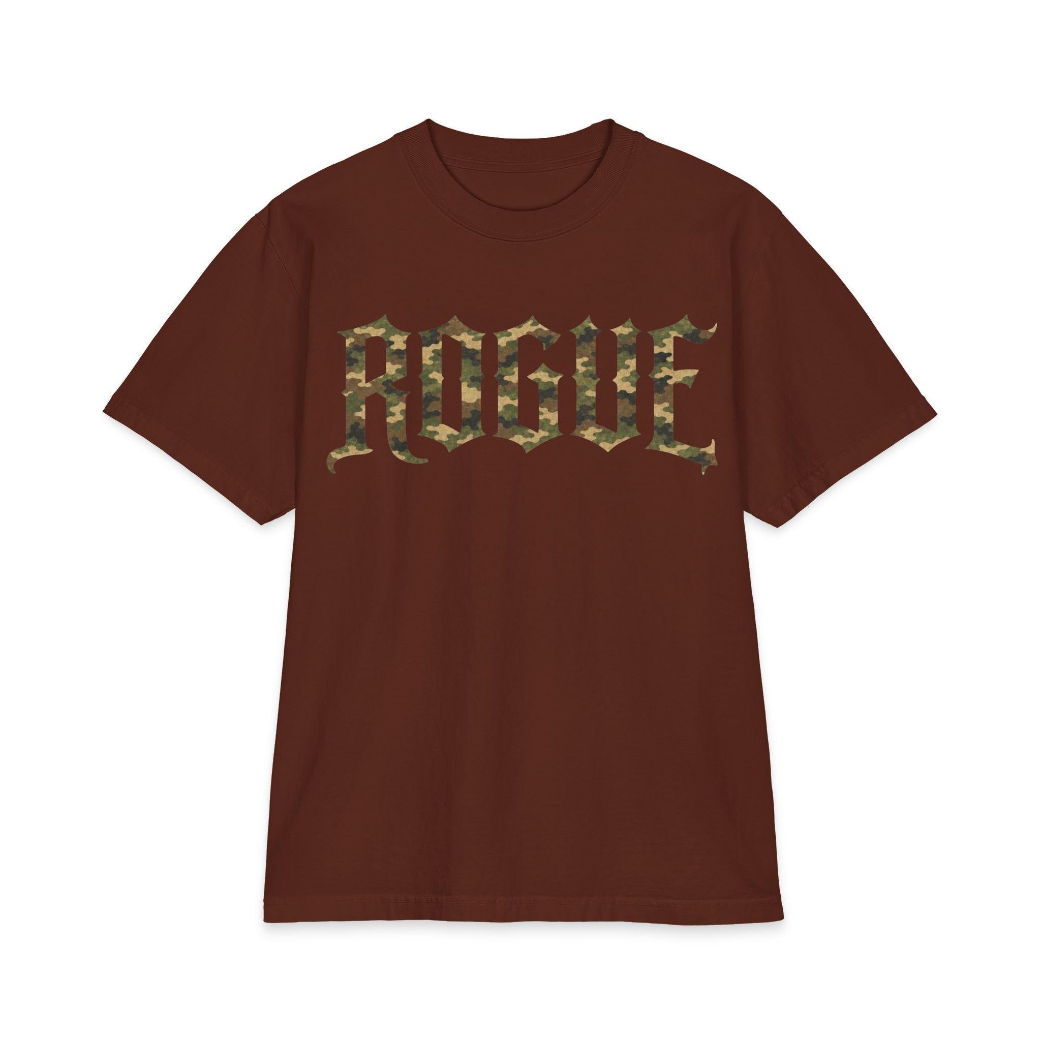 Camo Graphic T Shirt, Military Inspired Streetwear Tee, Gothic Typography Shirt, Heavyweight Cotton Unisex Apparel, Urban Fashion