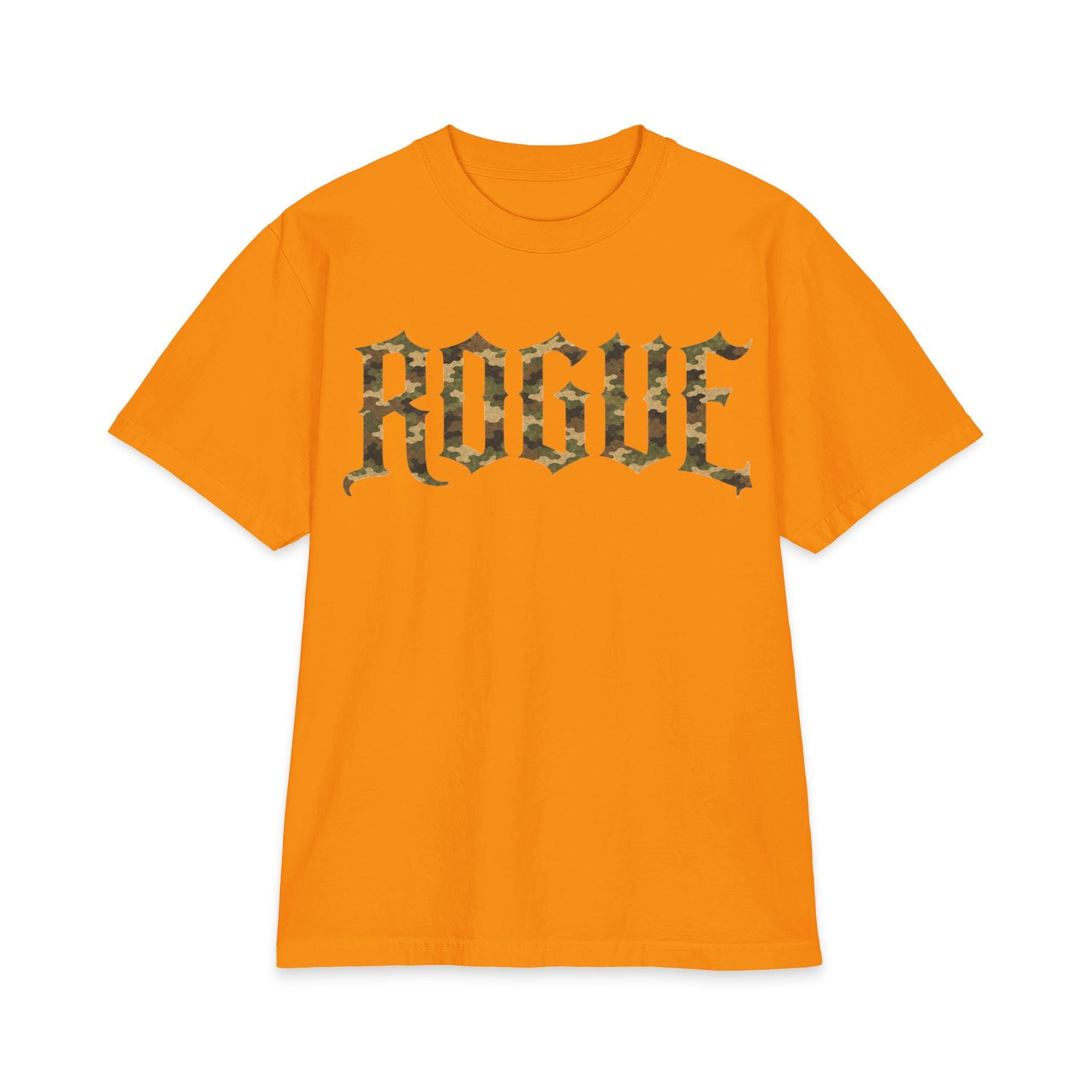 Camo Graphic T Shirt, Military Inspired Streetwear Tee, Gothic Typography Shirt, Heavyweight Cotton Unisex Apparel, Urban Fashion
