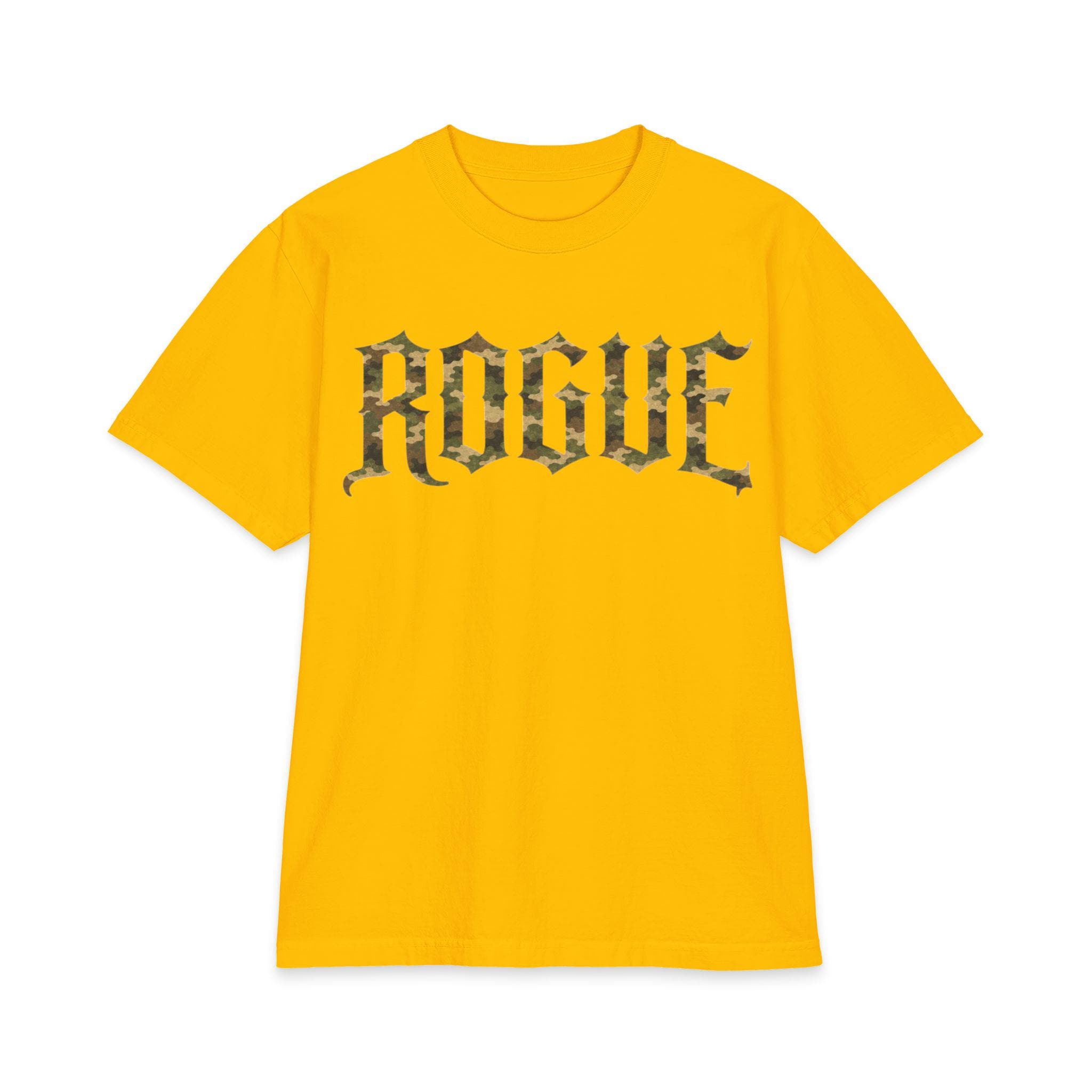 Camo Graphic T Shirt, Military Inspired Streetwear Tee, Gothic Typography Shirt, Heavyweight Cotton Unisex Apparel, Urban Fashion