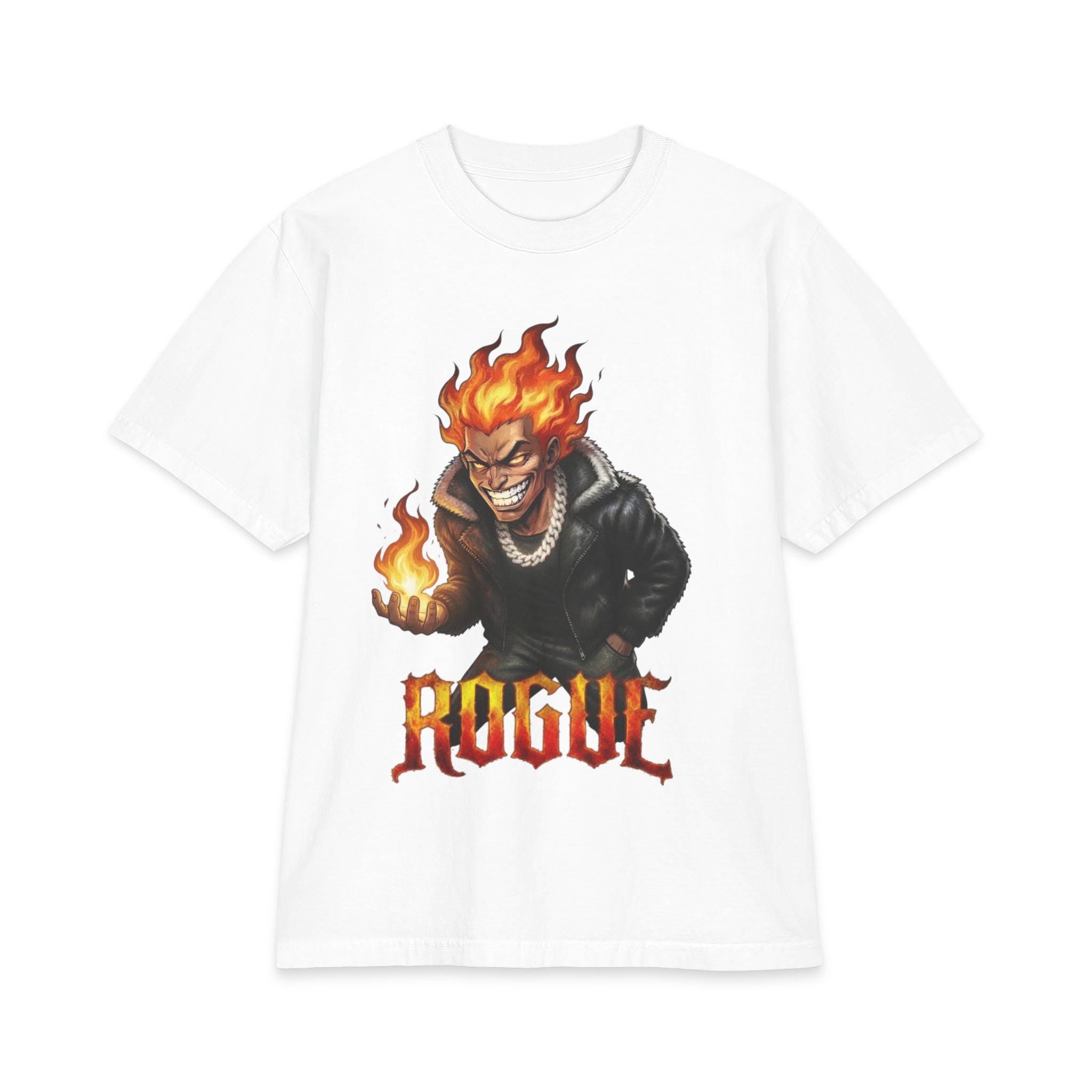 Fire Demon Shirt, Original Fuego Character Graphic Tee, Heavyweight Anime Inspired Streetwear Shirt