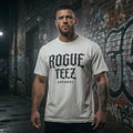 Heavyweight Logo Graphic Tee, Oversized Streetwear T Shirt, Gothic Lettering Shirt, Premium Cotton Urban Fashion Tee